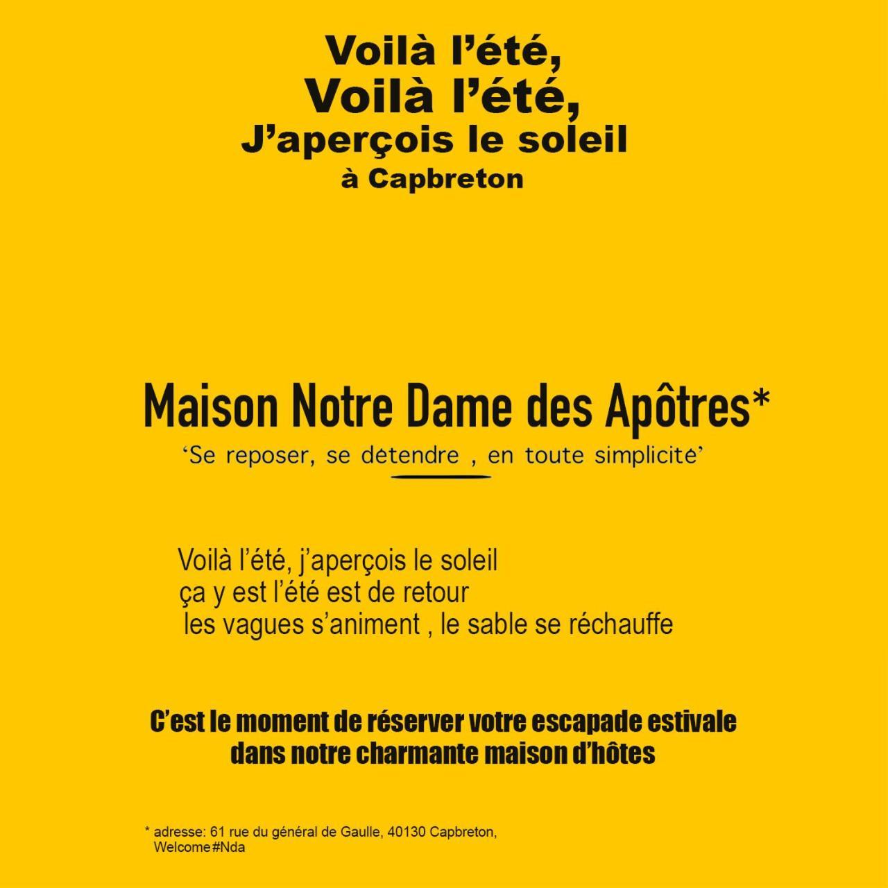 Maison Notre Dame des Apôtres Capbreton Extérieur photo